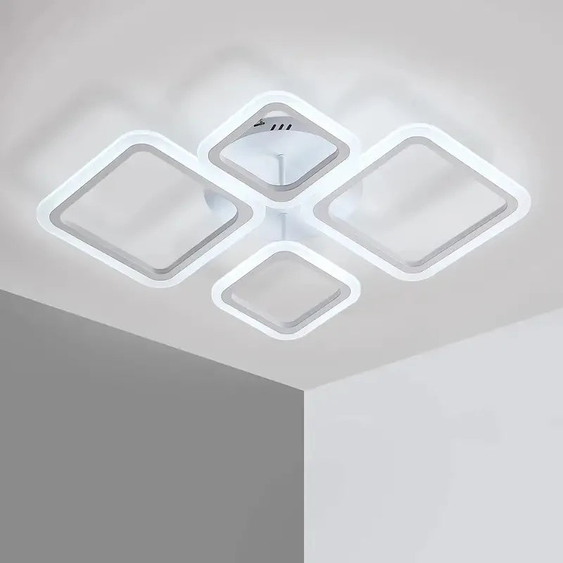 Household LED chandelier remote control dimming ceiling light bedroom light surface mounted AC90~260V restaurant light