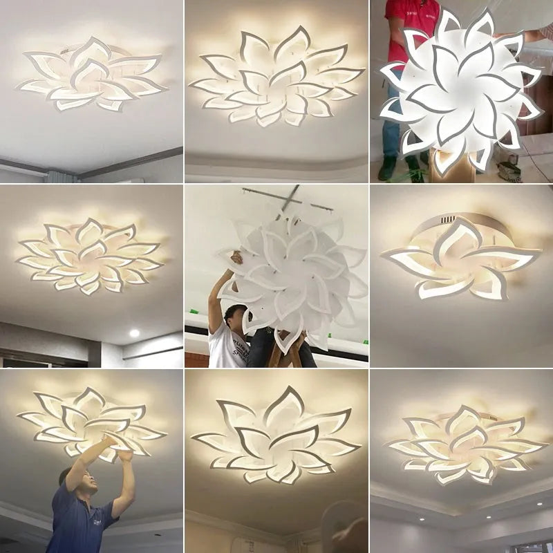 IRALAN Led Ceiling Light Dimmable Brightness Art Deco Lighting Fixtures Phone APP Control Cold Warm Light