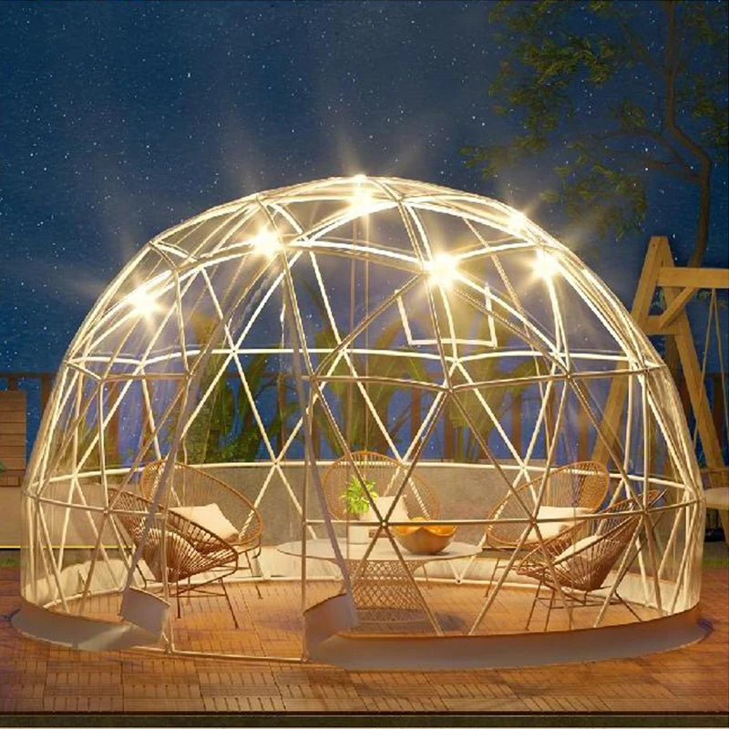 3.6M TPU Transparent Clear Bubble Dome Tent / Outdoor Event Party Camping Cafe Dining Plastic PVC Garden Igloo Dome Tent Luxury