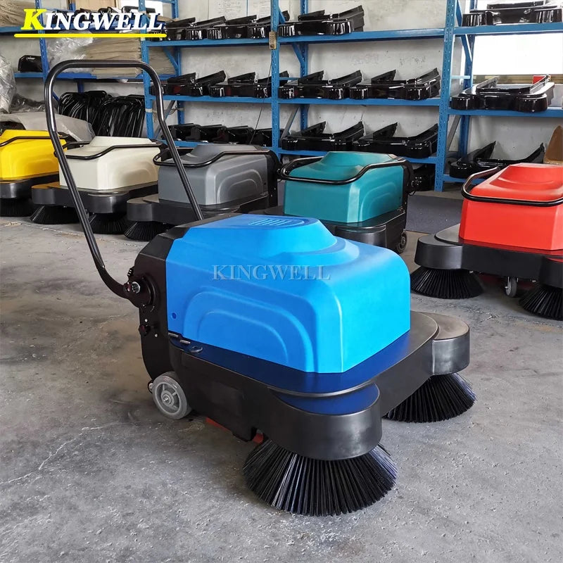 Walk Behind Electric Industrial Commercial Manual Cement Road Floor Sweeper For Warehouse