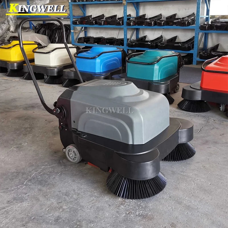 Walk Behind Electric Industrial Commercial Manual Cement Road Floor Sweeper For Warehouse