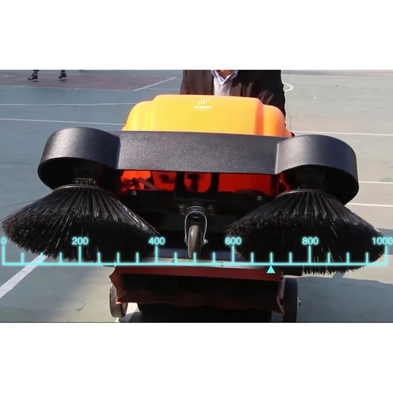 outdoor walk behind cordless handheld cleaning commercial industrial electric power vacuum concrete street road floor sweeper