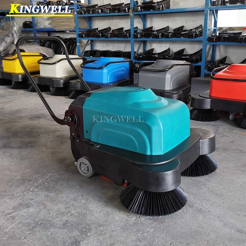 Walk Behind Electric Industrial Commercial Manual Cement Road Floor Sweeper For Warehouse