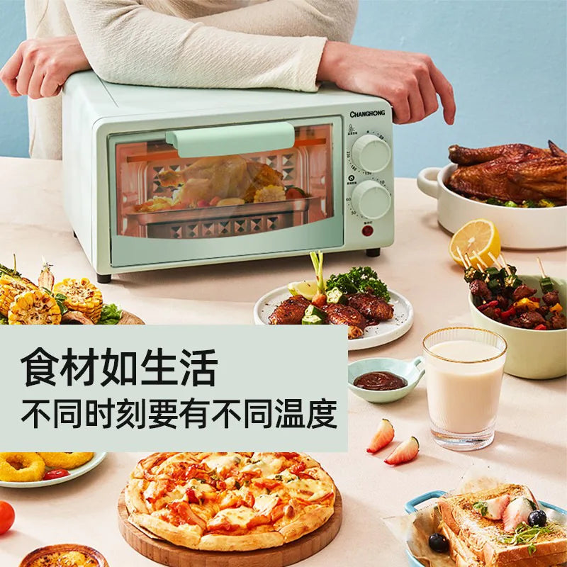 Household Electric Oven Mini Multifunctional Bakery Timer Toaster Biscuits Bread Cake Pizza Cookies Baking Machine 12L