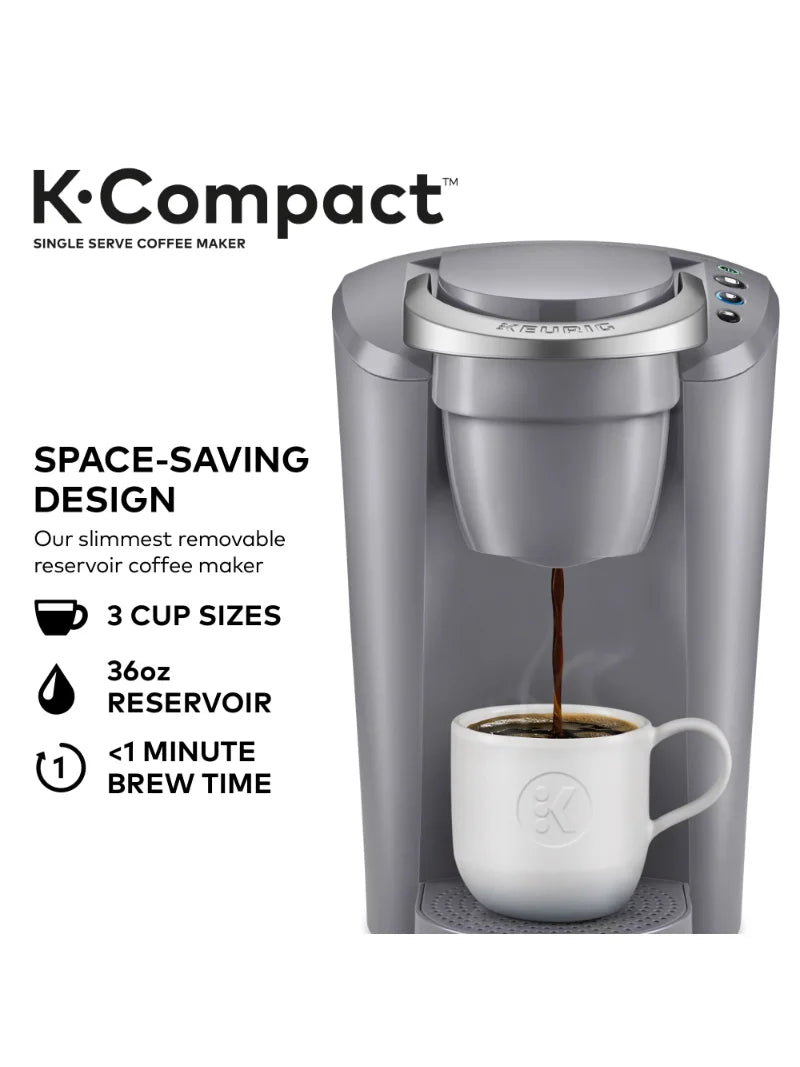 Compact Single-Serve K-Cup Pod Coffee Maker, Moonlight Grey