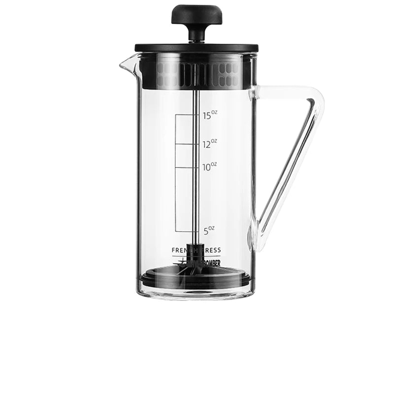 MHW-3BOMBER French Press Coffee Maker Heat Resistant Borosilicate Glass Coffee Pot for Camping Travel Home Barista Accessories