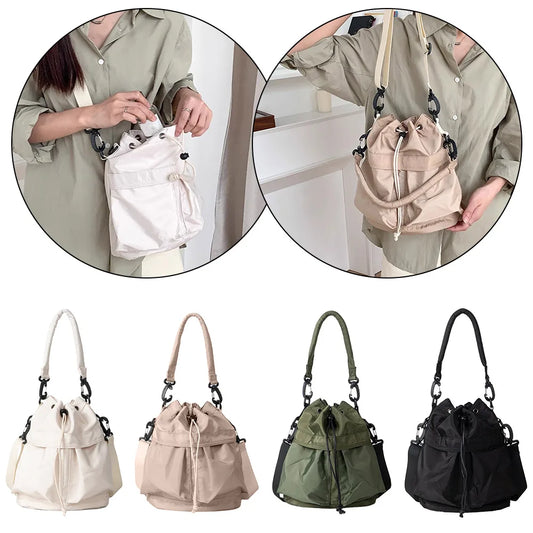 Women Crossbody Bag Luxury Designer Nylon Shoulder Bag Large Capacity Tote Bag Bucket Bag for Office Travel Make Up Cosmetic Bag