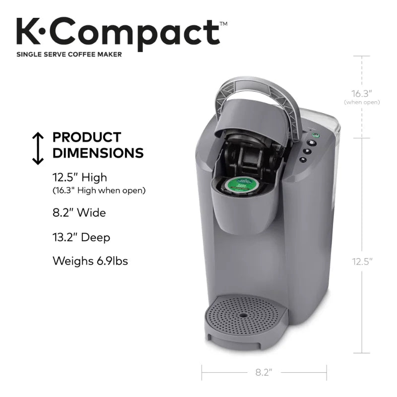 Compact Single-Serve K-Cup Pod Coffee Maker, Moonlight Grey