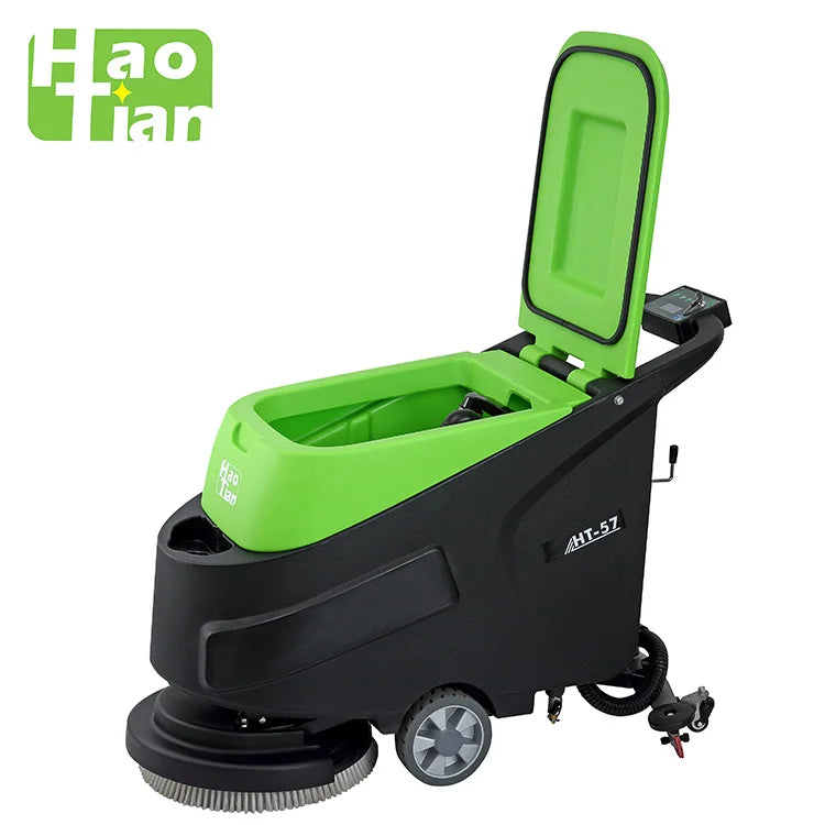 Haotian Battery Floor Washing Machine HT-57 Scrubber Drier Walk Behind Scrubber Dryer Floor Sweeper Electric Provided 400w 170