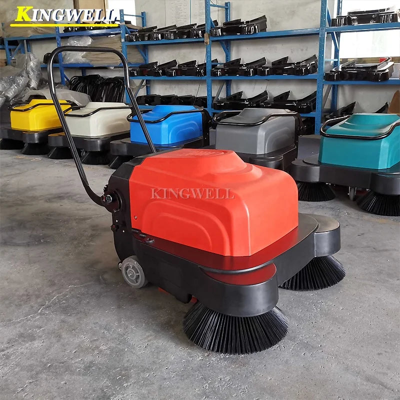 Walk Behind Electric Industrial Commercial Manual Cement Road Floor Sweeper For Warehouse