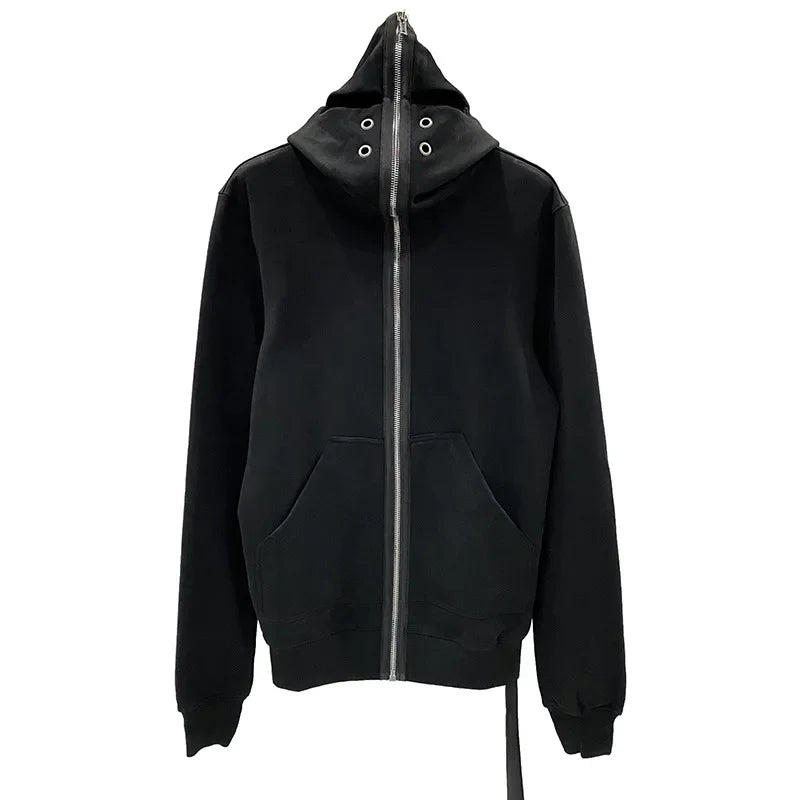 24ss Spring New Rick Hoodies Men Clothings Y2k Zip Up Owens Hooded Shirts Black Streetwear Graphic Sport RO Women's Sweatshirt