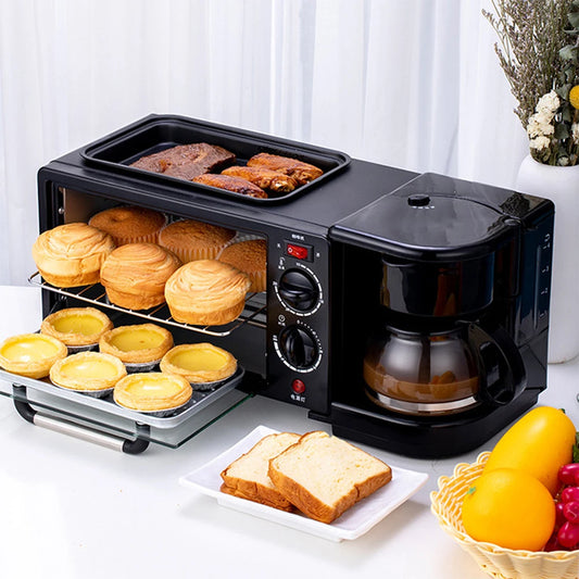 3 In 1 Multifunction Breakfast Maker Breakfast Machine Roast Machine Bread Toaster Electric Oven Kitchen Oven Kitchen Appliances