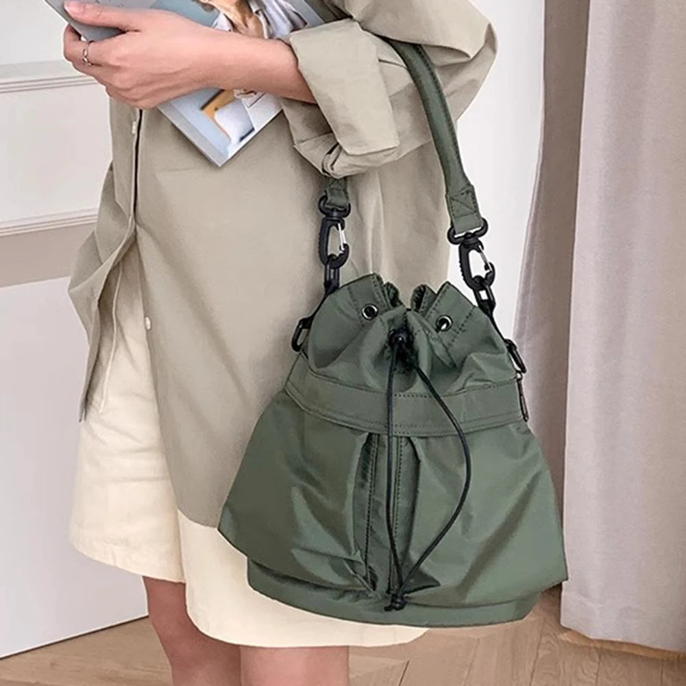 Women Crossbody Bag Luxury Designer Nylon Shoulder Bag Large Capacity Tote Bag Bucket Bag for Office Travel Make Up Cosmetic Bag