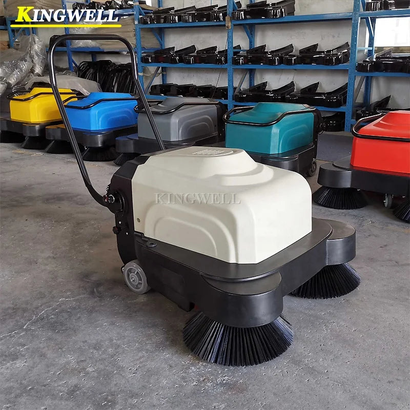 Walk Behind Electric Industrial Commercial Manual Cement Road Floor Sweeper For Warehouse