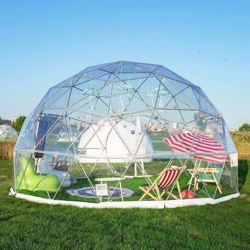 3.6M TPU Transparent Clear Bubble Dome Tent / Outdoor Event Party Camping Cafe Dining Plastic PVC Garden Igloo Dome Tent Luxury